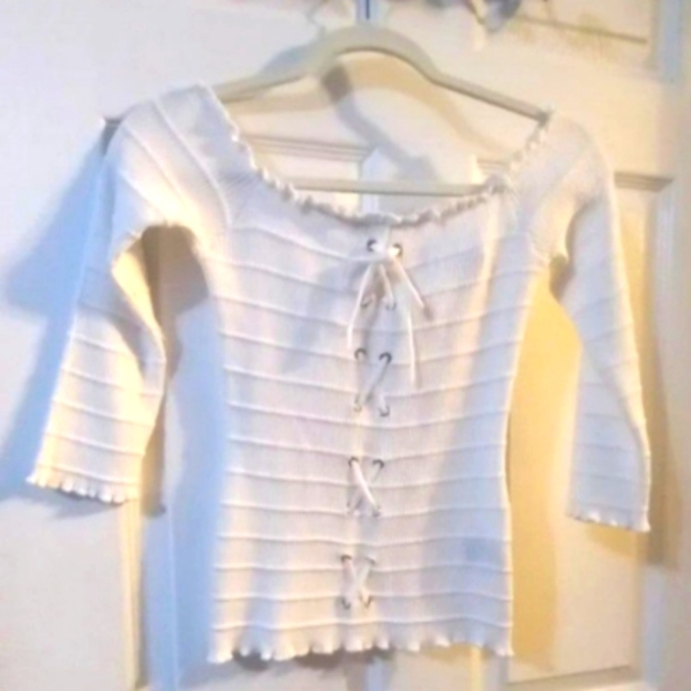 Lace up Top NWT